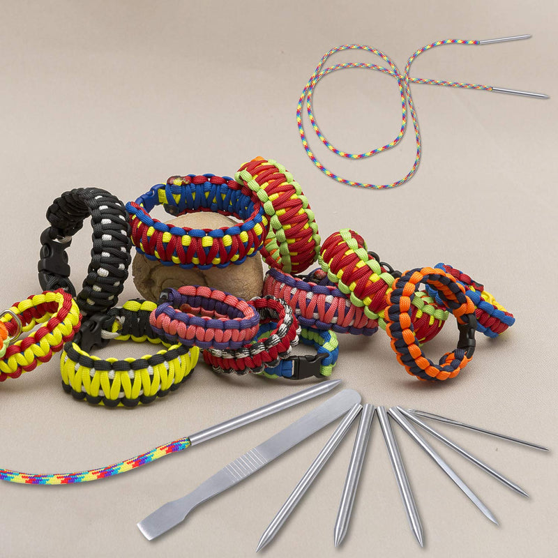 Ruisita 7 Pack Stainless Steel Paracord FID Set Paracord Lacing Stitching Needles and Smoothing Tool with Clear Storage Box for Laces Strings Leather Weaving and Paracord Bracelet - NewNest Australia