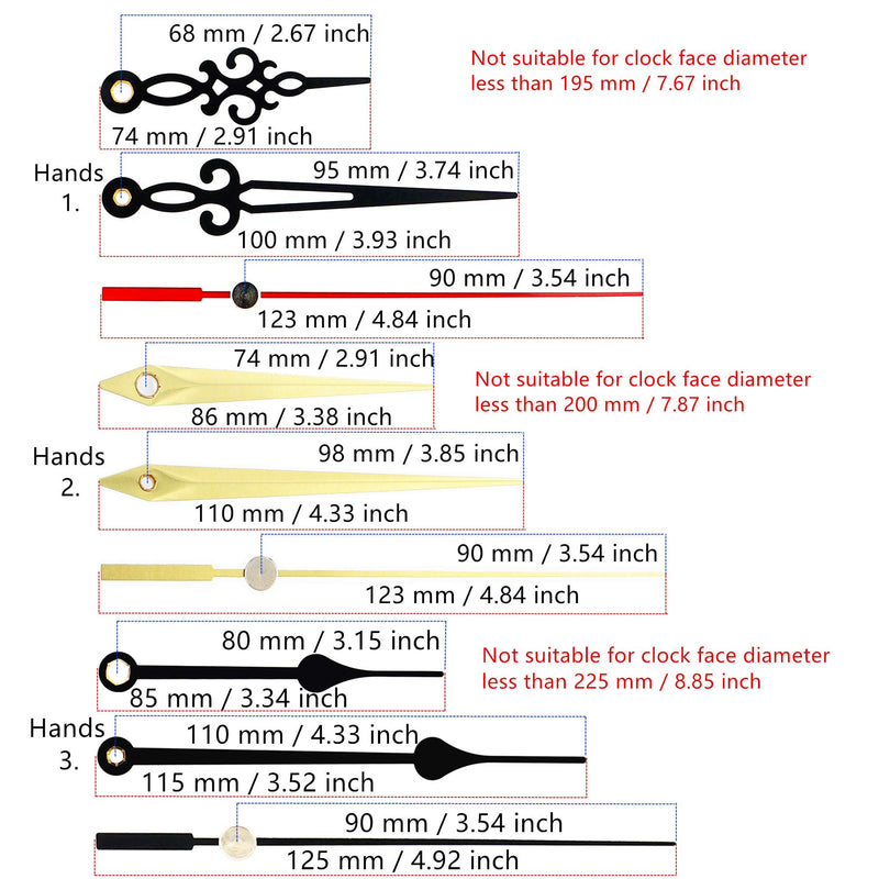 NewNest Australia - Youngtown 12888 Movement for Clock Repair Replacement 11mm (7/16 Inch) Shaft Length.4mm(5/32 Inch) Thread Length. 7/16 inch total shaft length 