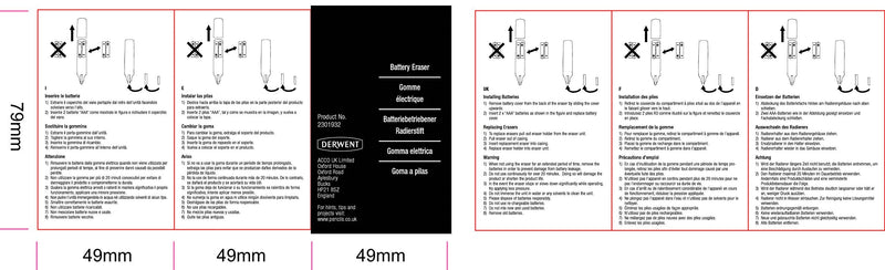 Derwent Battery Operated Eraser, Artist Tool, Drawing, Art Supplies (2301931) , Black - NewNest Australia