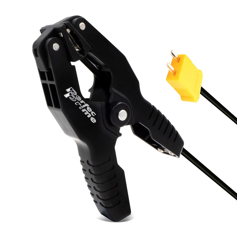 PerfectPrime TL0005, Pipe Clamp Temperature Flat Lead for K-Type Probe Thermocouple Sensor in Temperature Range From -40~200°C/393°F 200C /Pipe Clamp - NewNest Australia