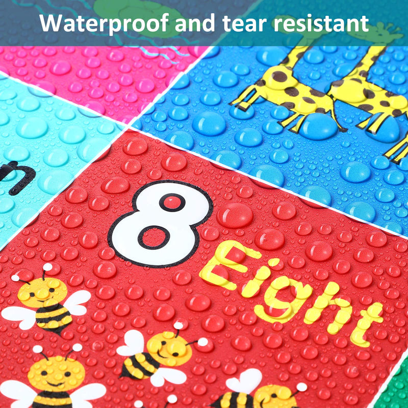4 Pieces Educational Preschool Placemats for Toddlers and Kids, Non Slip Washable Reusable Learning Placemats for Nursery Homeschool Kindergarten Classroom Supplies Alphabet, Shape, Color, Number - NewNest Australia