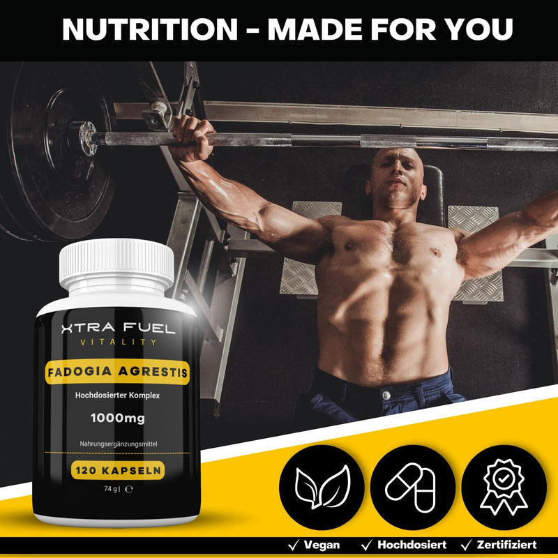 Fadogia Agrestis | 1000mg daily dose | 120 capsules (high dosage) | Natural Fadogia Agrestis Extract (10:1 Formula) | Popular with athletes and active people | Vegan and laboratory tested - NewNest Australia