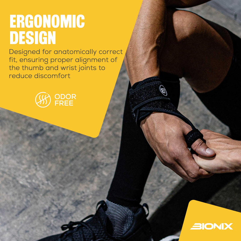 Bionix Thumb Splint and Wrist Support Brace - Best For Chronic RSI & CTS Pain Relief, Arthritis, De Quervain's Tenosynovitis & Carpal Tunnel/Spica Splint, Fits Right and Left Hand - NewNest Australia