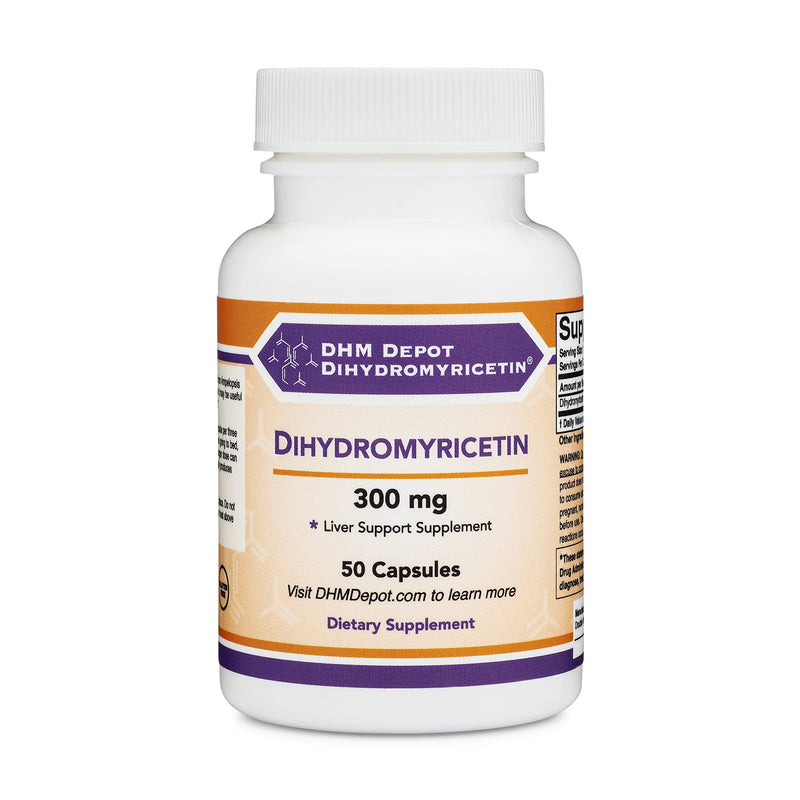 Dihydromyricetin (DHM) 50 Capsules, 300mg, Liver Support Supplement (Third Party Tested) Manufactured in The USA by Double Wood Supplements (DHM Depot) - NewNest Australia