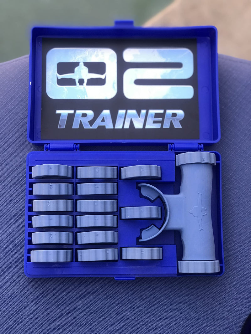 Bas Rutten O2 Trainer - Official Workout Device for Respiratory Training and Lung Muscle Fitness - Portable Breathing Mouthpiece for High Altitude and Power Training (Blue) - NewNest Australia