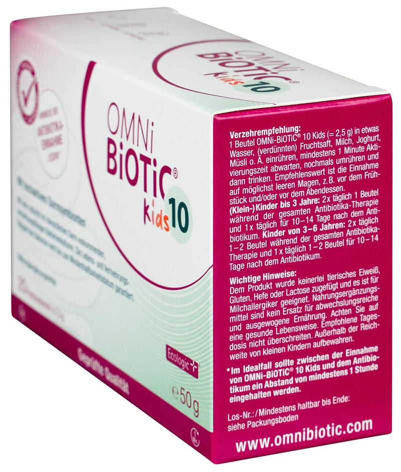 OMNi BiOTiC 10 Kids | 20 servings (50g) | 10 bacterial strains | 10 billion germs per daily dose | powder | With inulin | Vegan | Gluten free | Lactose free | For daily use - NewNest Australia