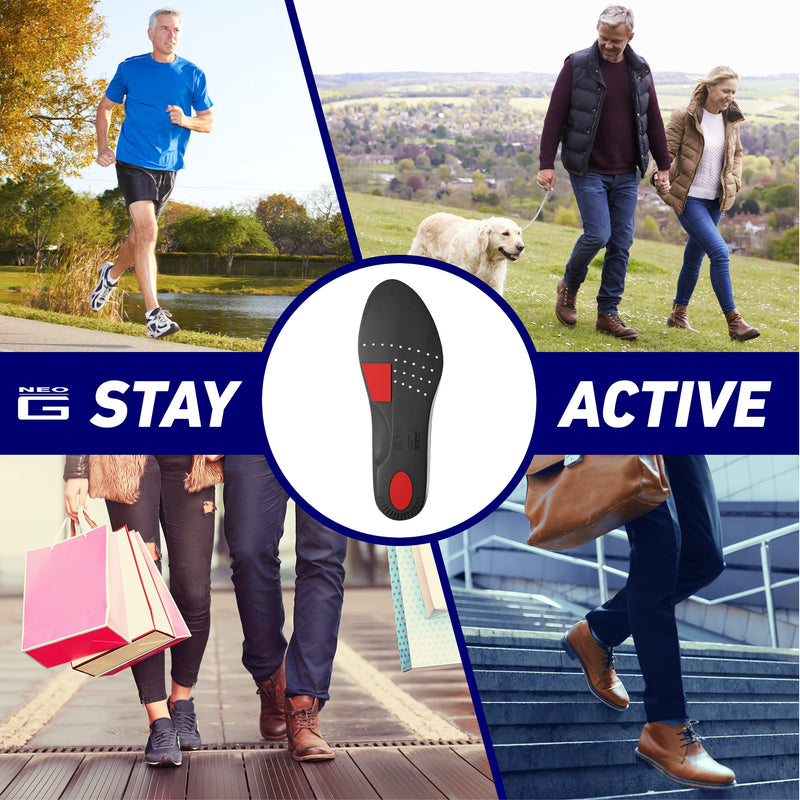 Neo G NeoThotics Pro-Expert Plantar Fasciitis & Achilles Tendonitis Support - Full Length Shoe Inserts for Plantar Fasciitis Heel Pain, Knee Pain Relief & Achilles Heel Support - M MEDIUM: 6 UK - 8.5 UK - NewNest Australia