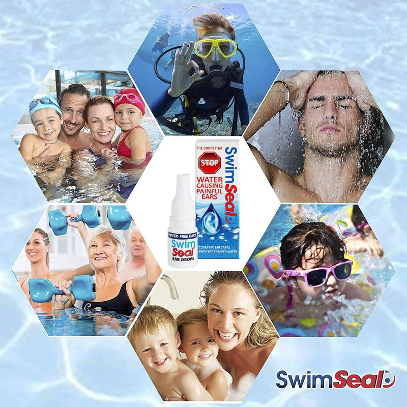 SwimSeal Protective & Ear Drying Drops for Daily Use Rather Than Earplugs or Alcohol-Based Drops. Ideal for Swimming, Scuba, Diving, Surfing & Triathlons for All Ages 1 Count (Pack of 1) - NewNest Australia