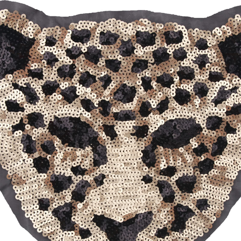 Huluth Iron on Leopard Patch Sequin Patches Embroidered Badge Motif Applique Patch for Clothing Jeans T-Shirt - NewNest Australia