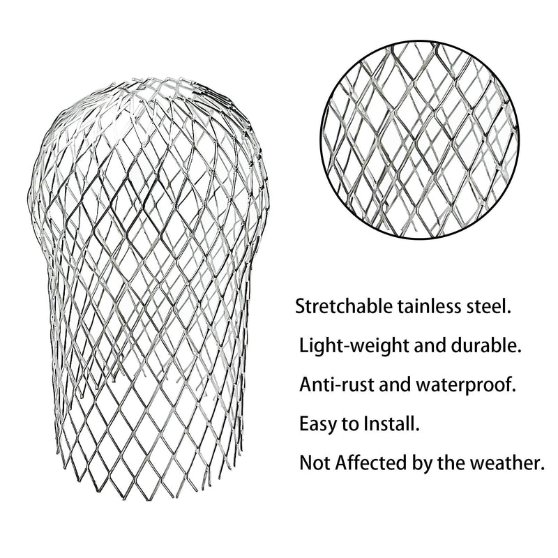 EBaokuup 8 Pack Gutter Guards - 3.5 Inch Expandable Aluminium Filter Strainer, Gutter Strainer Gutter Downspout Protectors for Preventing Blockage Leaves Debris - NewNest Australia