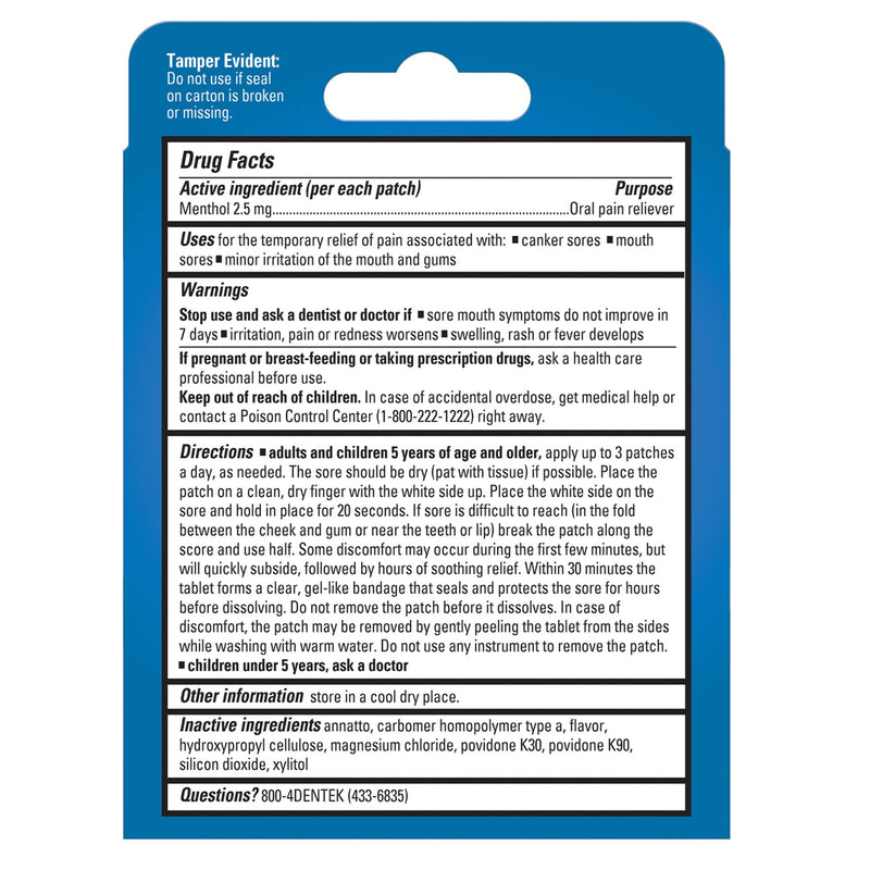DenTek Canker Relief Canker Sore Patch Relieves Canker Pain, 6 Count (Pack of 1) - NewNest Australia