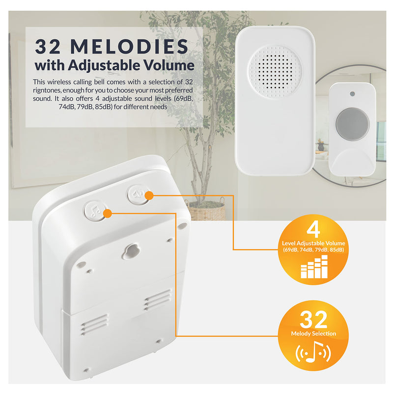Newhouse Hardware WCMB Doorbell Kit, White Non Plug-in - NewNest Australia