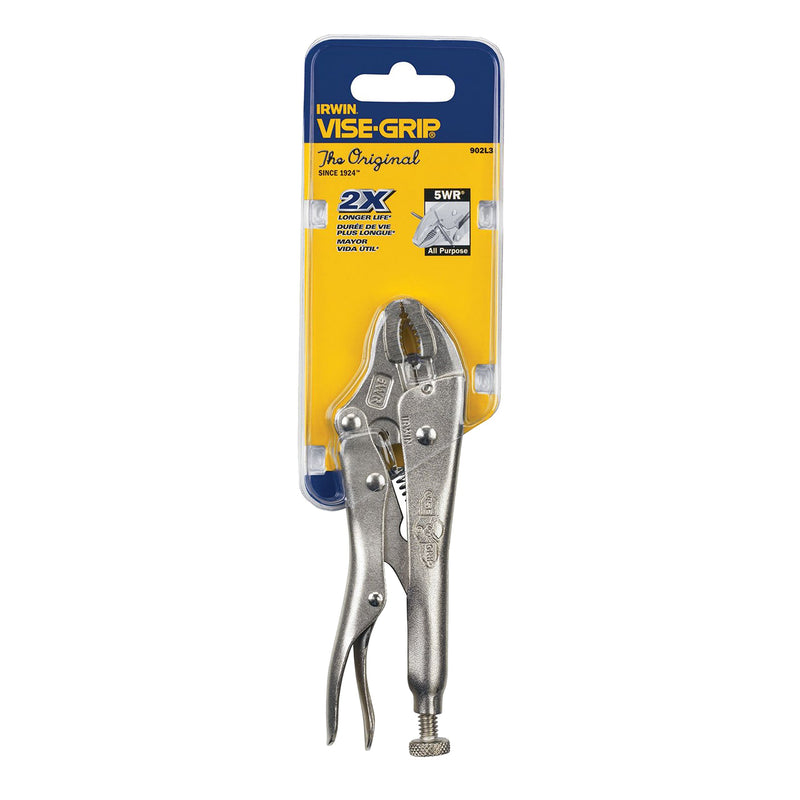 IRWIN VISE-GRIP Locking Pliers with Wire Cutter, 5-Inch, Curved Jaw (902L3) - NewNest Australia