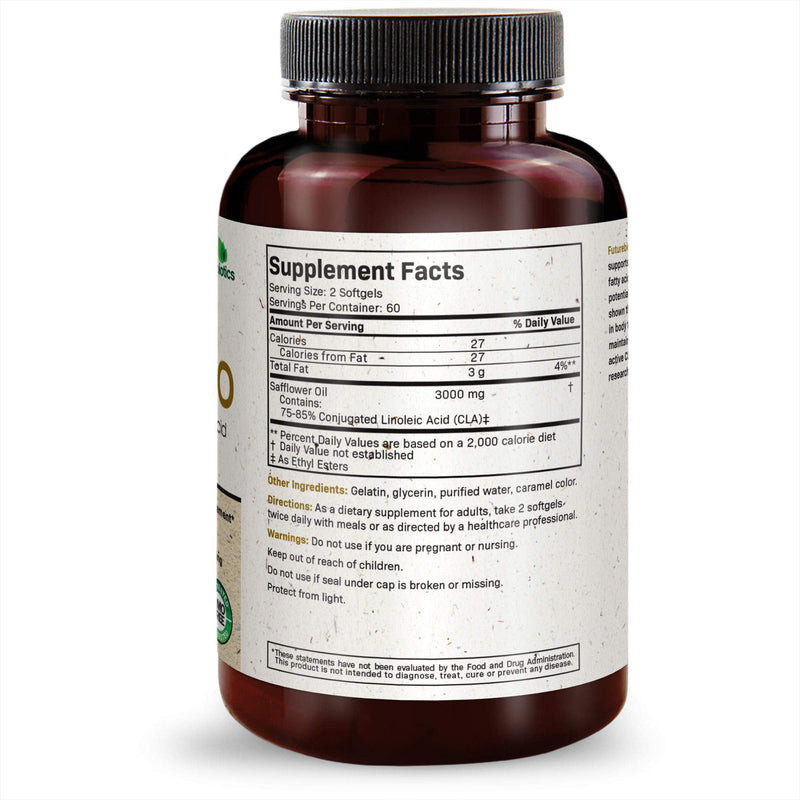 Futurebiotics CLA 3000 Extra High Potency – Naturally Supports Healthy Weight Management, Increase Lean Muscle Mass - Non-Stimulating Conjugated Linoleic Acid, Non GMO, 120 Softgels - NewNest Australia