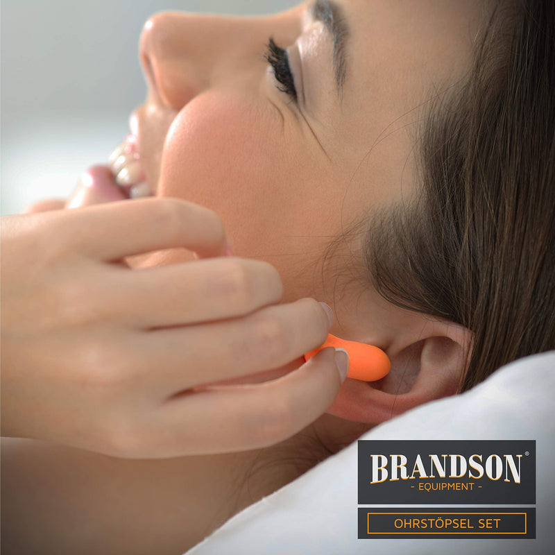 Brandson - Ear Plugs For Hearing Protection 140 Pieces Xxl Pack - High Attenuation 34 Db Snr - For Snoring Construction Noise Concert Disco Diy Workplace - Aluminum Tin - Ear Plugs - Colour: Orange - NewNest Australia