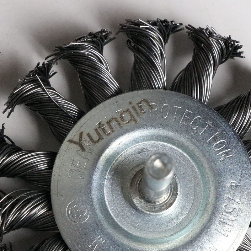 Yutnqin 3PCS 3 Inch Knotted Wire Wheel Brushes Kit for Drill with 1/4-Inch Shank,Twist Brush Set Perfect for Rust Removal, Corrosion and Paint,Wire Wheels for Power-Operated Grinders - NewNest Australia
