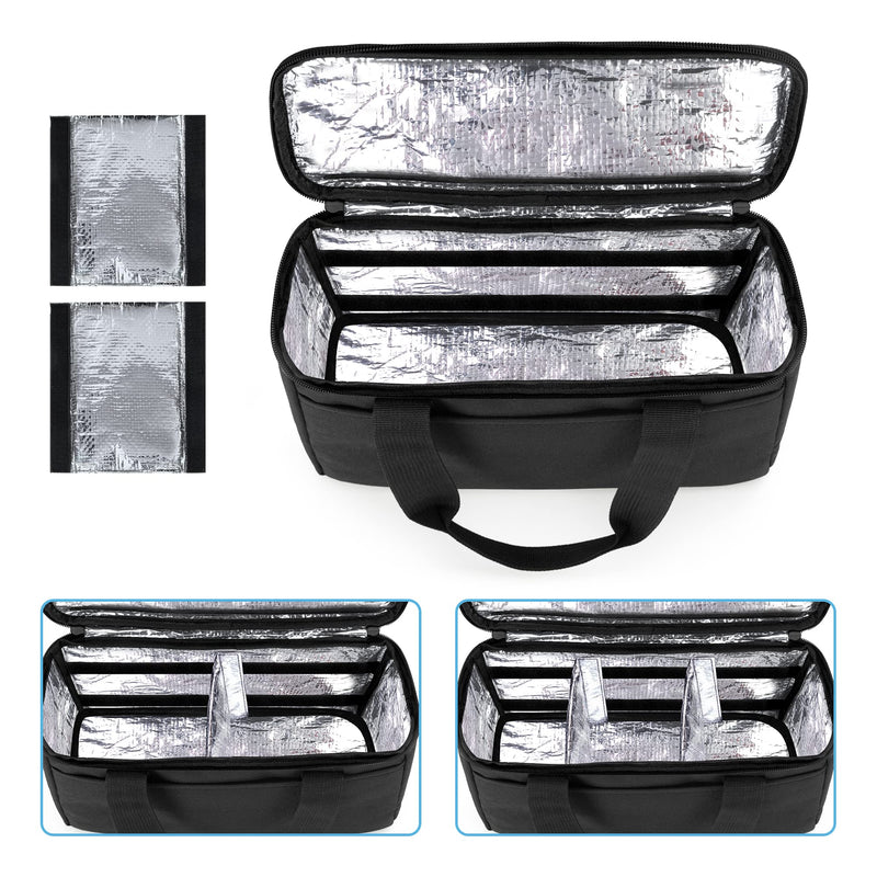 Trunab Insulated Small Medical Bag With Adjustable Dividers, Water Resistant Cooler Bag For Storage Of Travel Medicine For Home, Travel, Camping, Black - Patented Design - NewNest Australia