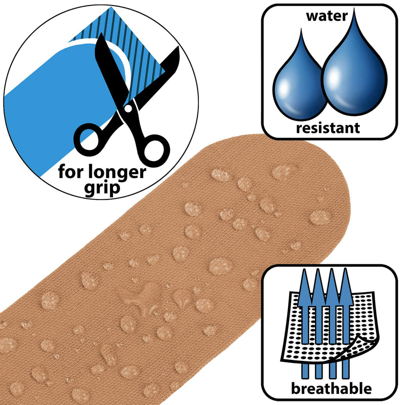Alpidex 5 Rolls Of Kinesiology Tape 5 M X 5 Cm, Many Colors, Application Brochure, Elastic, Waterproof, Skin-Friendly, Physio Muscle Tape Set, Colour: Skin Colour - NewNest Australia