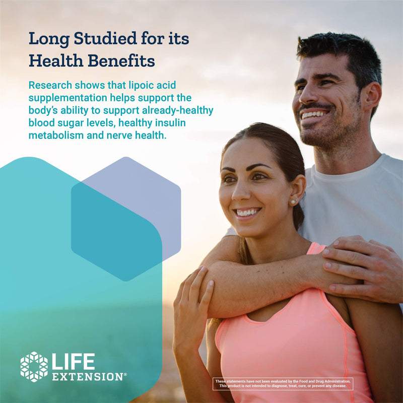 Life Extension Alpha-Lipoic Acid with Biotin Universal Antioxidants for Liver & Nerve Health, Protection Against Oxidative Stress - Gluten-Free, Non-GMO - 60 Capsules Standard Packaging - NewNest Australia