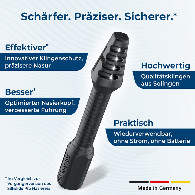SilkslidePro® nose hair trimmer for men, nose hair removal with high-precision blades from Solingen, nose hair trimmer, nose hair trimmer for women, known from the lion's den 1x nose hair trimmer - NewNest Australia