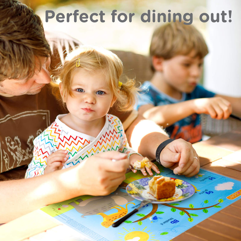 Neat Solutions Table Topper Disposable Stick-on Placemats in Reusable Package, Gender Neutral, 12" x 18", 60 Count (Pack of 1) (Styles May Vary) - NewNest Australia