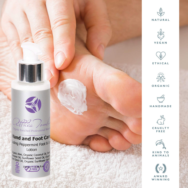 Organic foot cooling cream lotion soothing cooling foot cream organic aloe vera cooling refreshing peppermint oils foot cooling lotion neroli sweet orange peppermint vegan paraben free - NewNest Australia