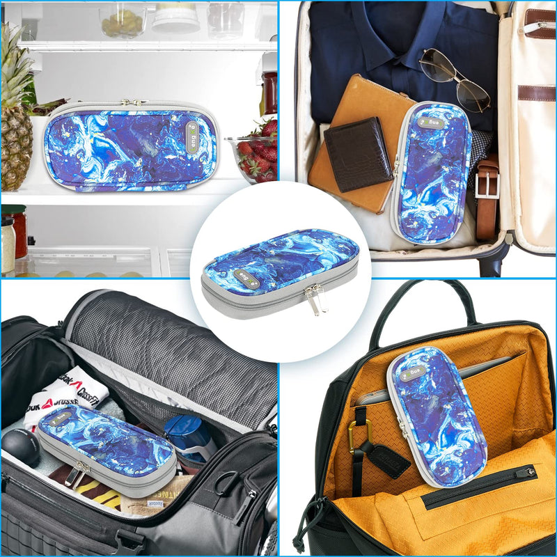 YOUSHARES Insulin Cooler Bag with 2 Ice Packs - Diabetic Bag for Diabetic Supplies Keep Supplies Safe and Cold, Diabetes Accessories Pen Cooler Box When Traveling (Quicksand Blue) Quicksand Blue - NewNest Australia
