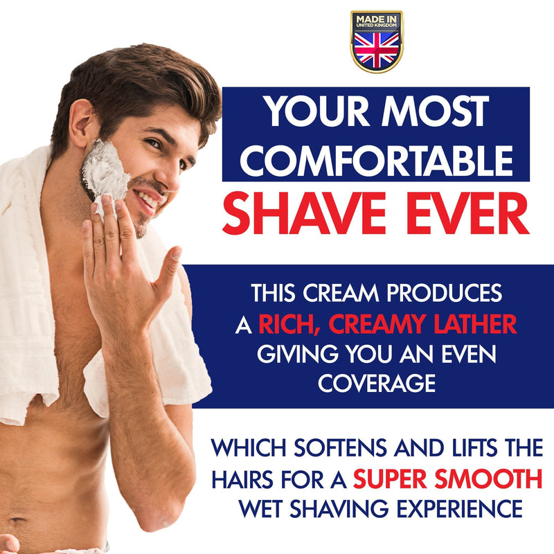 Shaving Cream For Men - Vegan Friendly Peppermint Shave Cream From Gentlemans Face Care Club - Extra Large 150ml Pot With ‘Easy Grip’ Lid + 100% Satisfaction Guarantee - NewNest Australia