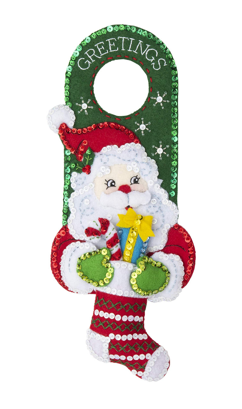 Bucilla Greetings, Felt Applique Christmas Door Hangers, Set of 2 - NewNest Australia