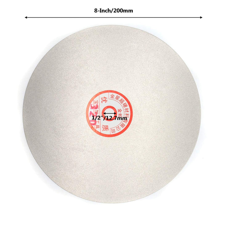 Rannb Flat Lap Wheel 320 Grit 8-inch Outer Dia Diamond Coated Grinding Polishing Disc 8-inch 320 Grit - NewNest Australia