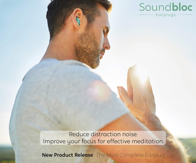 Aurora by Soundbloc™- 6 Pairs – Super Soft Silicone Ear Plugs for Sleeping, Meditation Aid - Custom Fit Ear Plug Noise Cancelling Reusable - The Earplug for Sleep, Meditate Size S/M - NewNest Australia