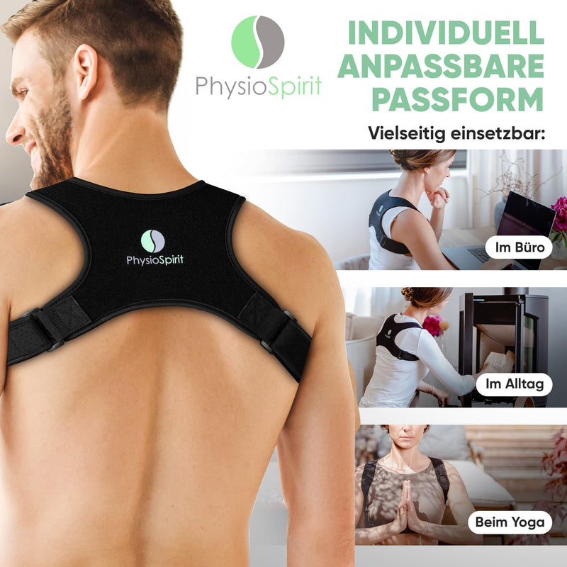 Physiospirit Premium Posture Corrector 2021 - Back Straightener - For Confident Posture - Shoulder Strap - Posture Correction For The Back - Men And Women - S/M - NewNest Australia