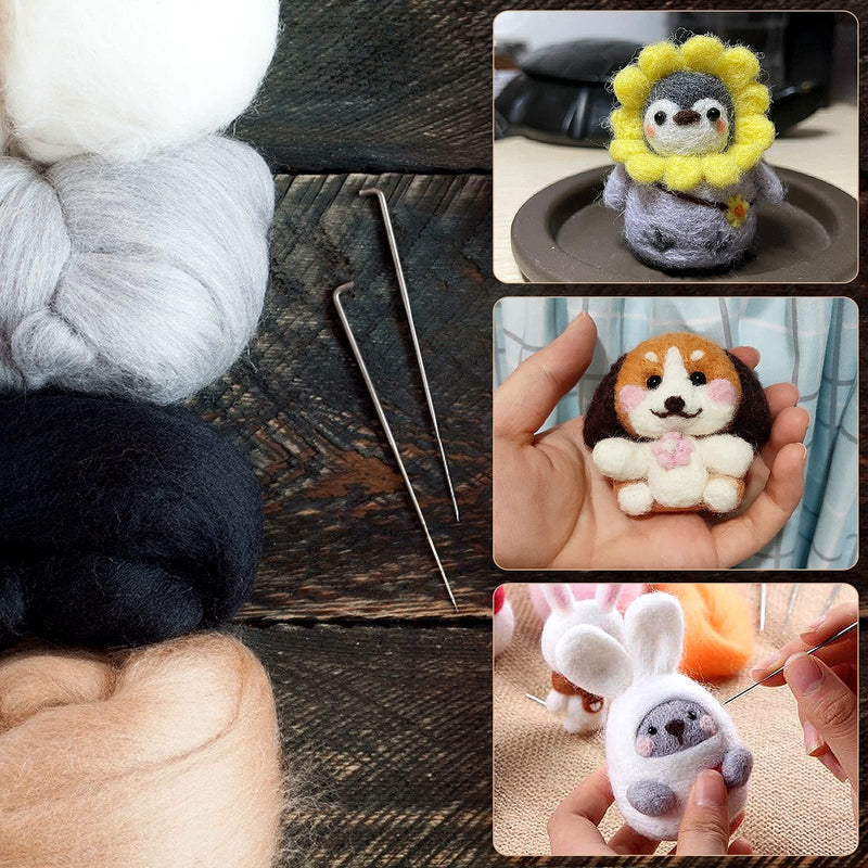 72pcs 7.6 oz Needle Felting Wool- 24 Dark Colors Nature Fibre Wool Yarn Roving Needle Felting Hand Spinnings for Wool Felting Yarn Supplies DIY Craft Materials, 3g/Color Deep Color - NewNest Australia