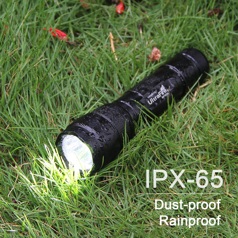 UltraFire 502B Mini Tactical LED Flashlight 1000 Lumens Single Mode with Flashlight Holster, Small Protable Waterproof Handheld Flashlight for Camping Security Emergency - NewNest Australia