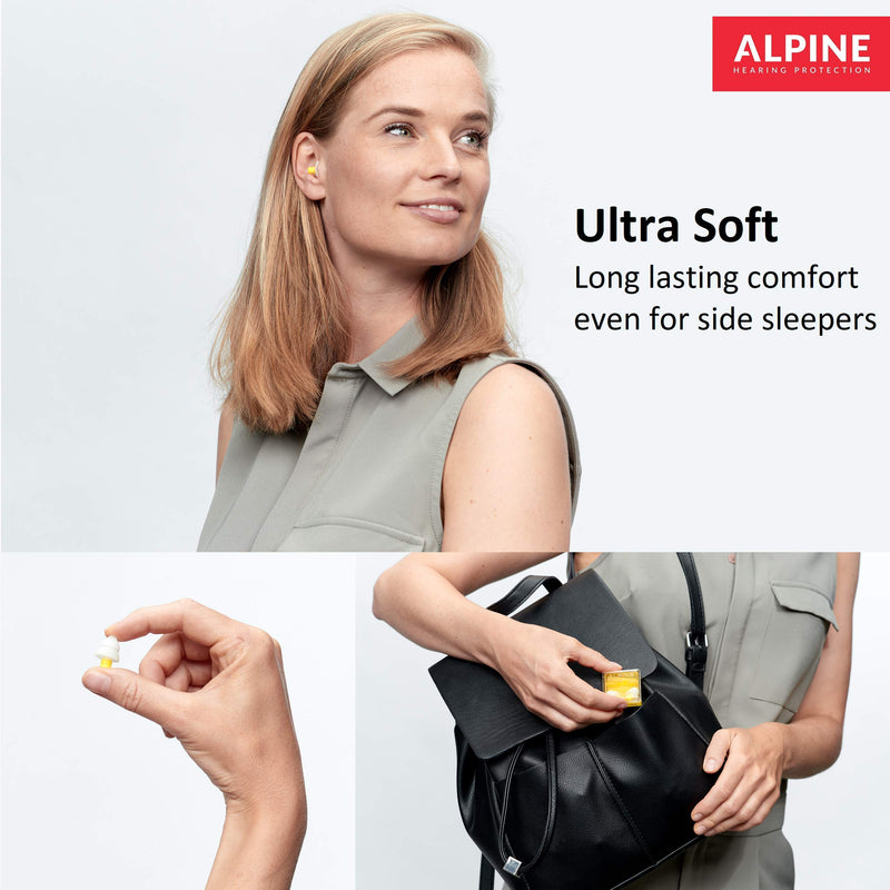 Alpine FlyFit Airplane Pressure Relief Earplugs 100x Reusable Hygienic Flying Plugs Prevent Ear Pain & Reduce Noise for Adults - Plane Travel Hearing Protection with Hypoallergenic Ultra Soft Filter - NewNest Australia