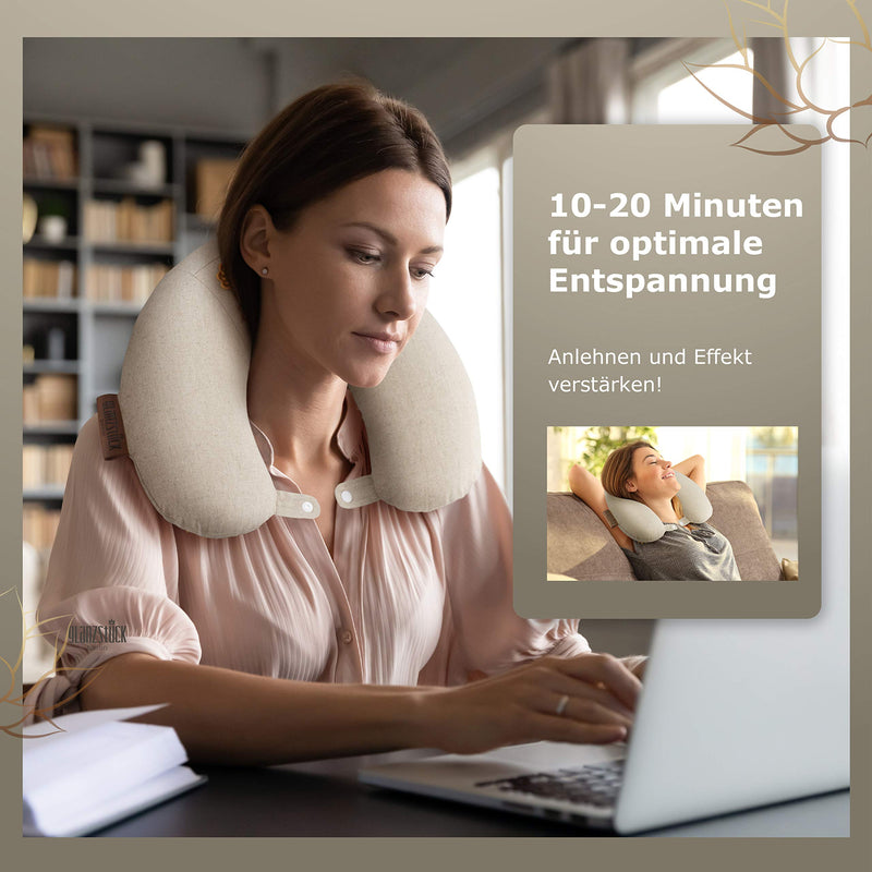 Glanzst√ºck Berlin Health Collection: Premium Neck Pillow, Acupressure Pillow, U Shape Pillow For Home & Travel, Yoga & Meditation, Fight Tension In Neck & Shoulders - NewNest Australia