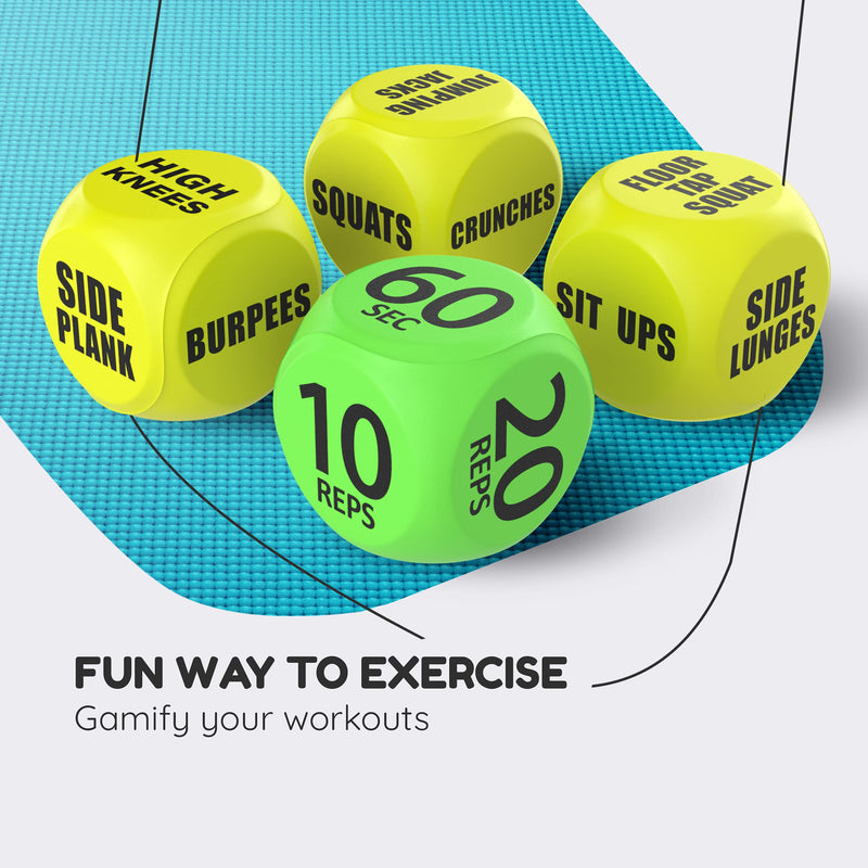 Skywin Workout Dice - Fun Exercise Dice for Solo or Group Classes, 6-Sided Foam Fitness Dice Great Dynamic Exercise Equipment - NewNest Australia