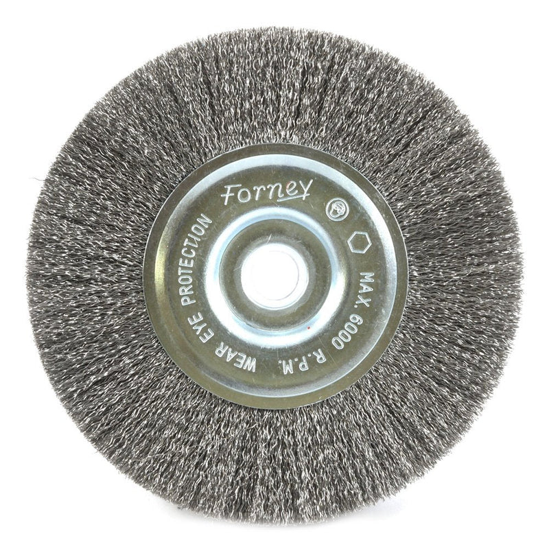 Forney 72743 Wire Wheel Brush, Fine Crimped with 1/2-Inch and 5/8-Inch Arbor, 5-Inch-by-.008-Inch - NewNest Australia