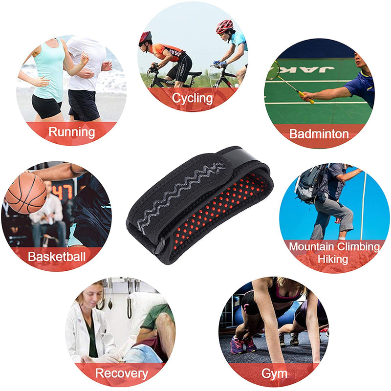 Yoassi 2 Patella Bands, High-Quality Silicone Patella Bandage, Sports Knee Bandage, Knee Bandage For Men And Women For Sports, Fitness, Hiking And Basketball - NewNest Australia