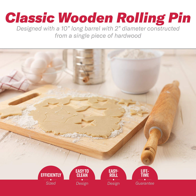 NewNest Australia - Goodcook 05717000817 Good Cook Classic Wood Rolling Pin, 1,23830 1 Pack 
