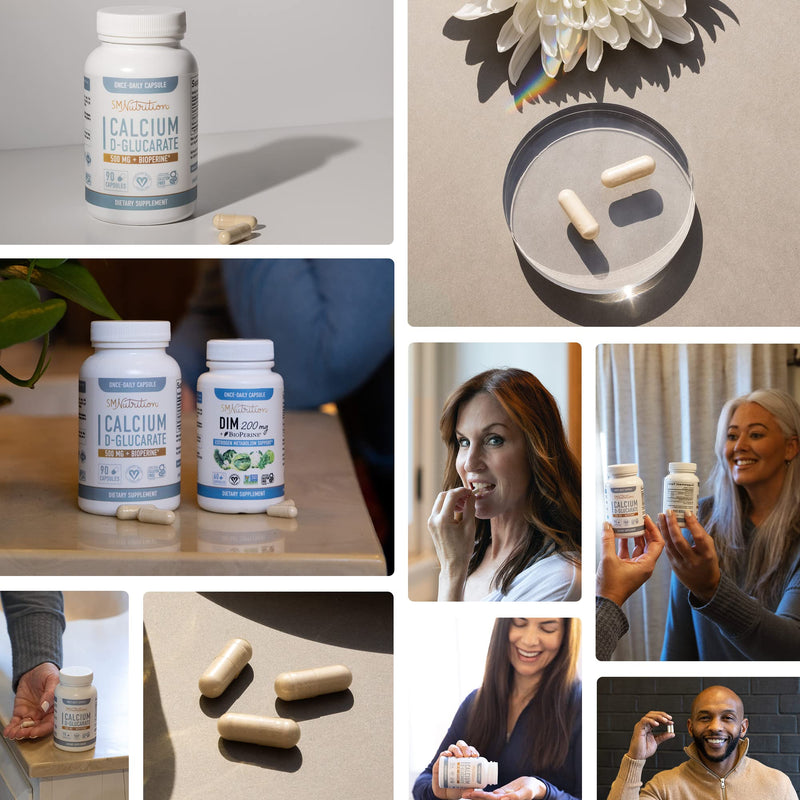 Calcium D-Glucarate 500mg 90 Veggie Capsules (3-Month Supply) CDG for Liver Detox & Cleanse, Metabolism, Hormone Balance, Menopause Support.* Vegan.org Certified, Non-GMO, Gluten-Free, Keto-Friendly - NewNest Australia