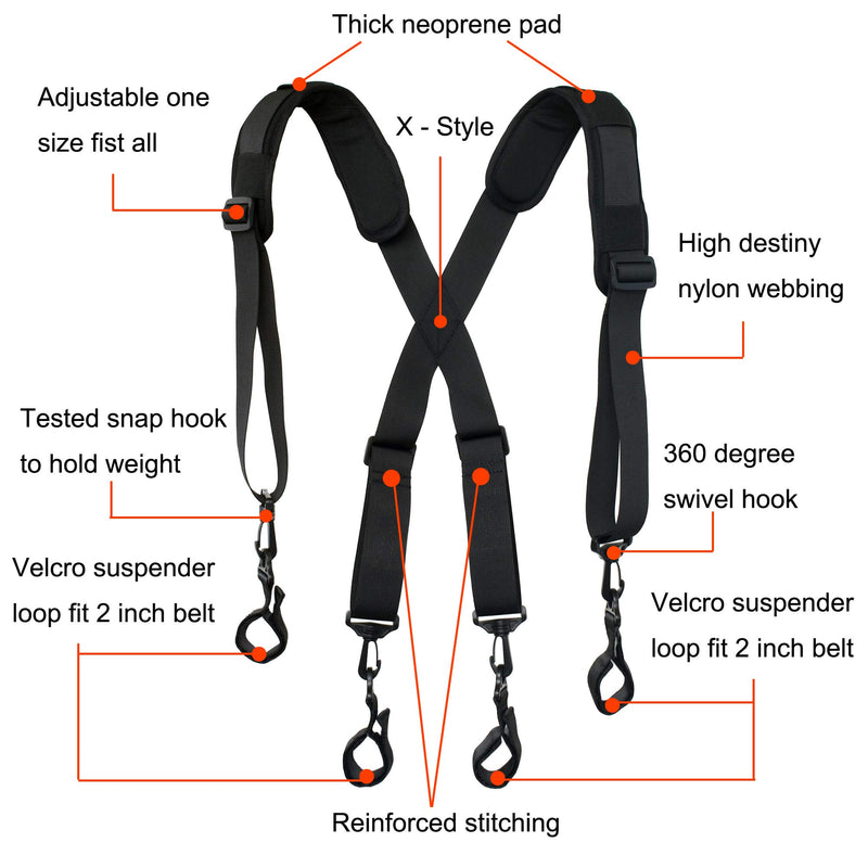 Men Paddded Adjustable Tool Belt Suspender Duty Belt Suspender Tactical Duty Belt Harness For Duty Belt - NewNest Australia