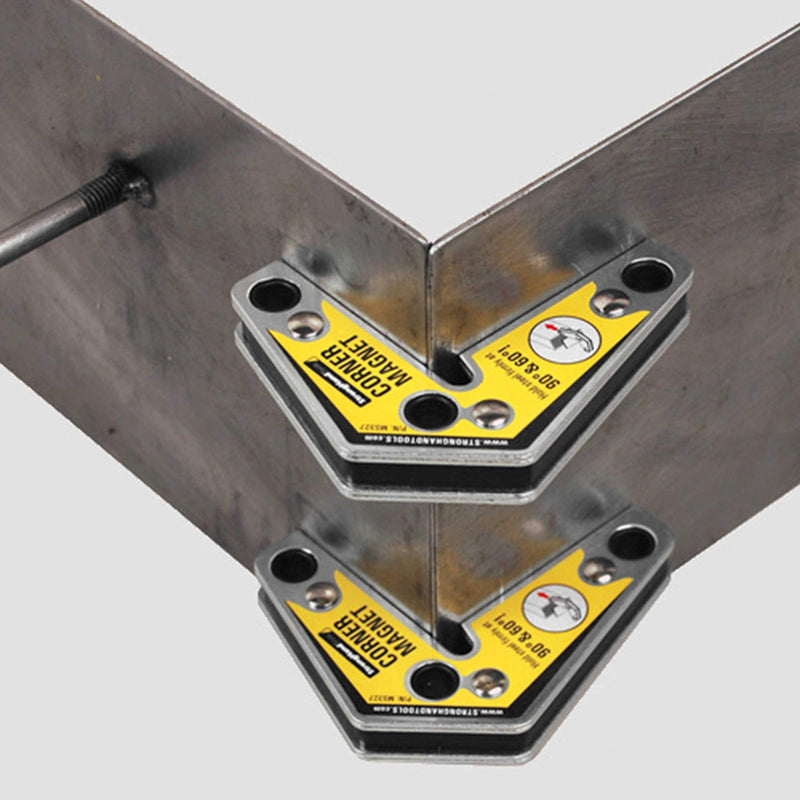 Strong Hand Tools - VAL-MST327 , Magnetic Corner Squares, (Twin Pack), 12°, 90° & 60° Angle Setting, Max Pull Force: 30 lbs, Low Profile, 3-1/4 x 3-3/4 x 5/8″, MST327 3.25-Inch x 3.75-Inch - NewNest Australia