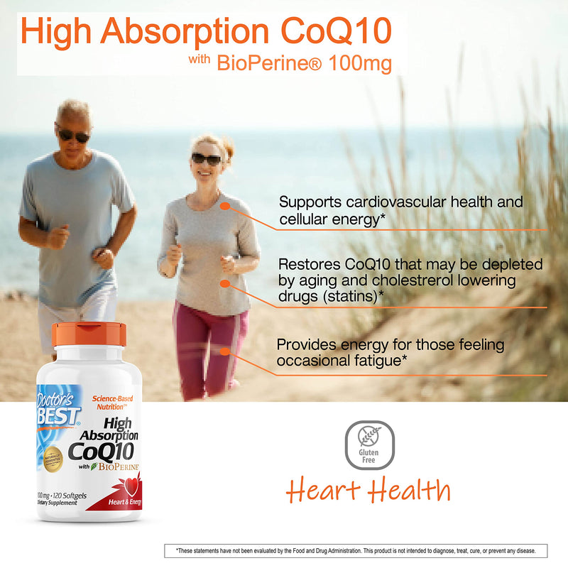CoQ10, Gluten Free, Naturally Fermented, Energy Production, 100 mg, Pack of 120 Count 120 Count (Pack of 1) - NewNest Australia