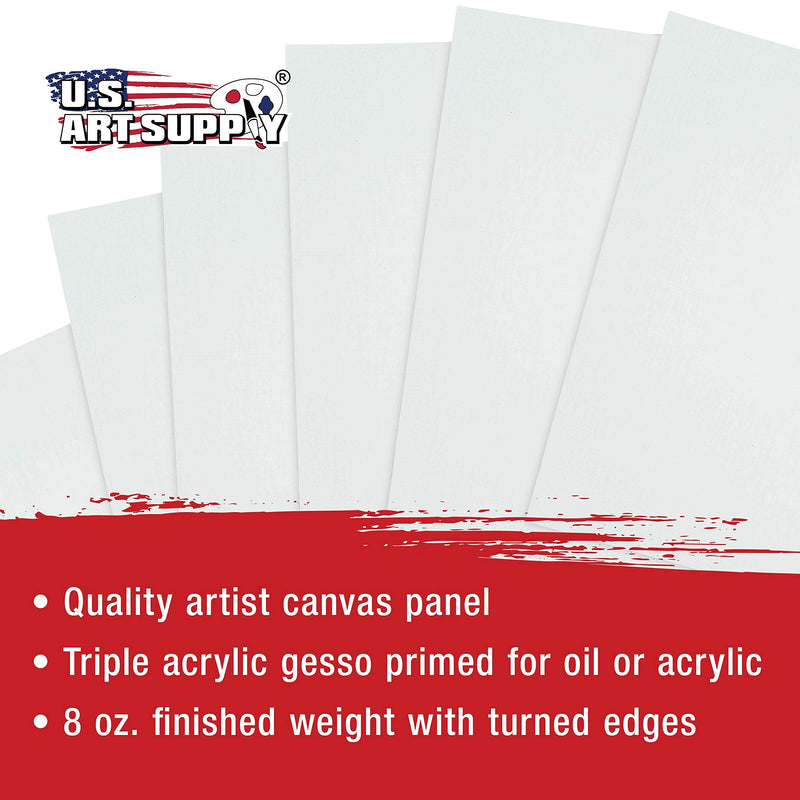 US Art Supply 3 X 5 inch Professional Artist Quality Acid Free Canvas Panel Boards for Painting 12-Pack (1 Full Case of 12 Single Canvas Board Panels) 3" x 5" - NewNest Australia