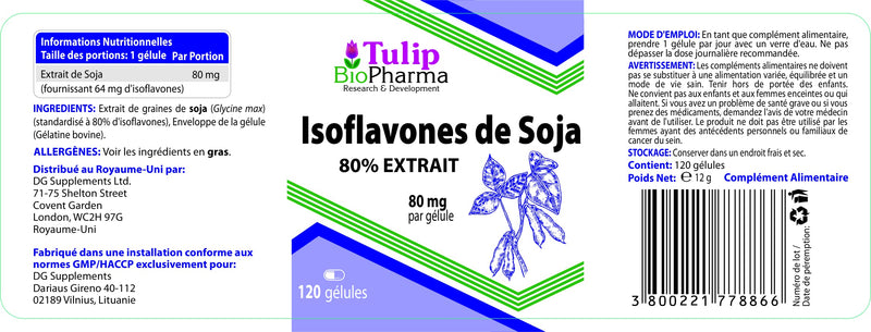SOJA Isoflavones 80% Extract 120 Capsules Non-GMO, Laboratory Tested, Supports Hormonal Health - NewNest Australia