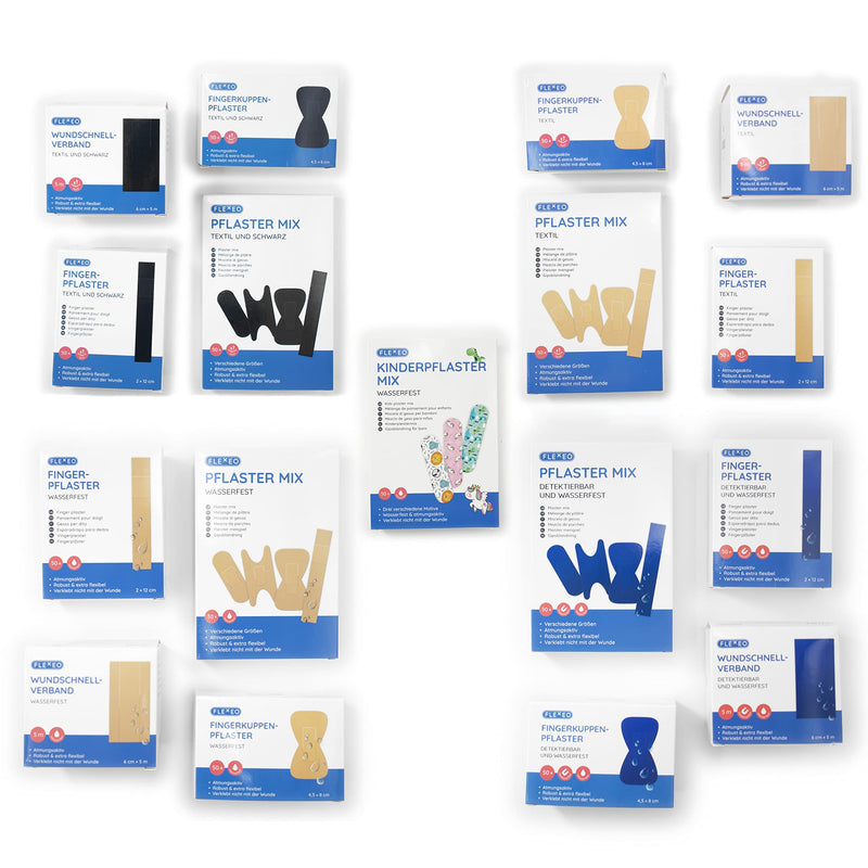 Finger Plasters Long ‚ In Textile 2 Cm X 12 Cm ‚ Pack Of 50 ‚ Black ‚ Finger Strips Long ‚ Plaster Box ‚ Wound Plaster Strips ‚ Finger Plaster Set - NewNest Australia