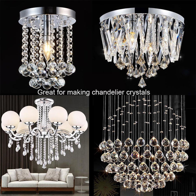 Fushing 100Pcs Stainless Split Rings, Crystal Chandeliers Connectors for Chandelier, Curtain,Suncatchers, Crystal Garland,Necklaces, Keys, Earrings, Jewelry Making and Craft Ideas(12mm) 12mm - NewNest Australia