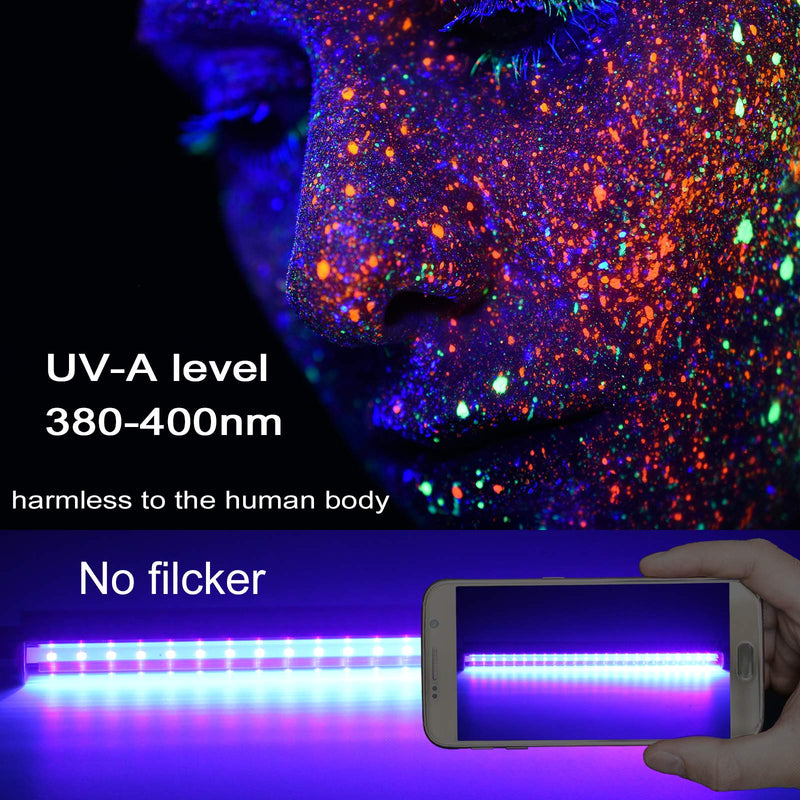 Led Black Light Bar, 10W 1ft USB UV Blacklight Tube, Glow in The Dark Party Supplies for Halloween Decorations, Room, Body Paint, Poster, Urine Detection, 2 Pack - NewNest Australia
