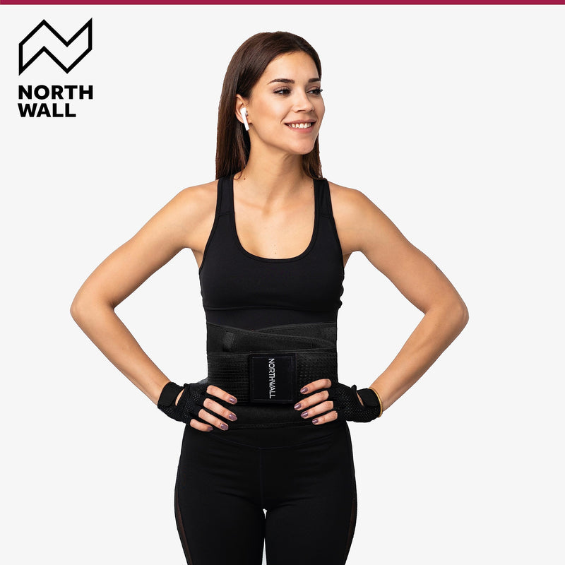 Northwall Back Support Belt For Lower Back - Back Band For Pain Relief And Back Support - Posture Correction Back Men And Women - Back Brace Black M (Waist 70-87 Cm) - NewNest Australia
